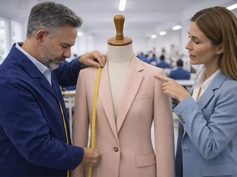Precision pattern and sample development for high-end men's and women's jackets.