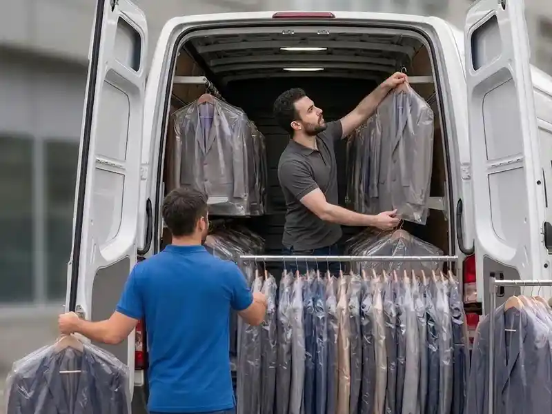 Specialized GOH (Garment on Hanger) logistics and local delivery of men’s and women’s suits in Istanbul.